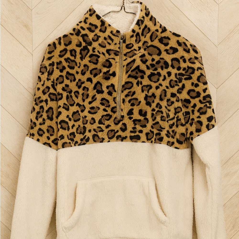 Leopard Print and Cream Women's Jacket